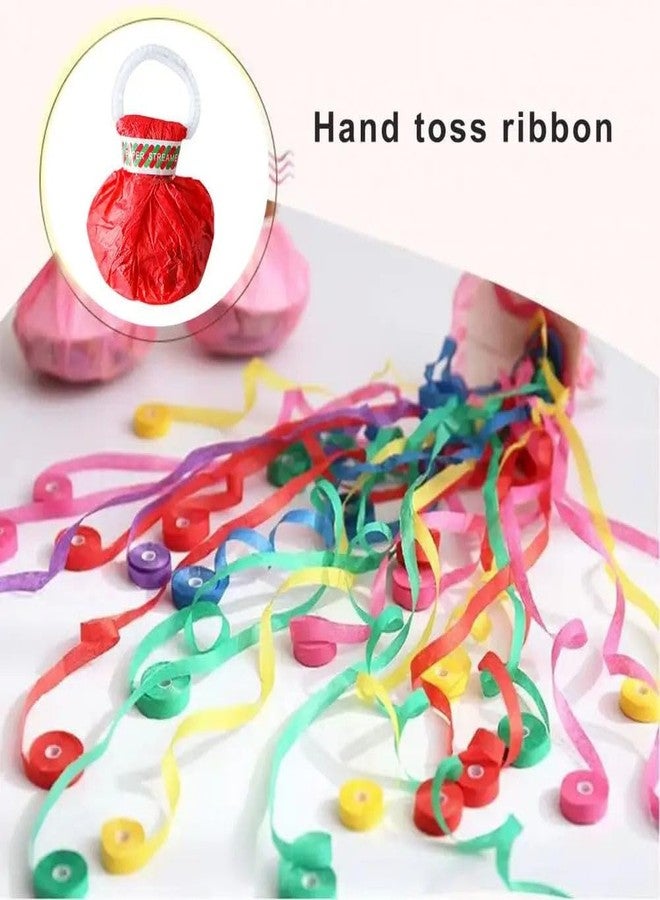 AMFIN Handheld Confetti Streamer Party Poppers - 10 Pack | 30 Streamers Per Popper | 16ft Long Multicolor Ribbons | Safe & Mess-Free Party Decor for Birthday, Anniversary -Multi - Image 5